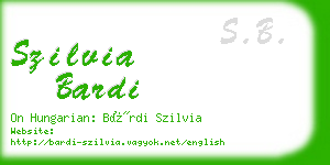 szilvia bardi business card